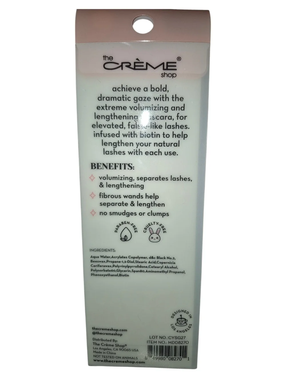 BNWT The Crème Shop Duo Bundle: 3D Mascara Dramatic Duo + What Acne? Patches